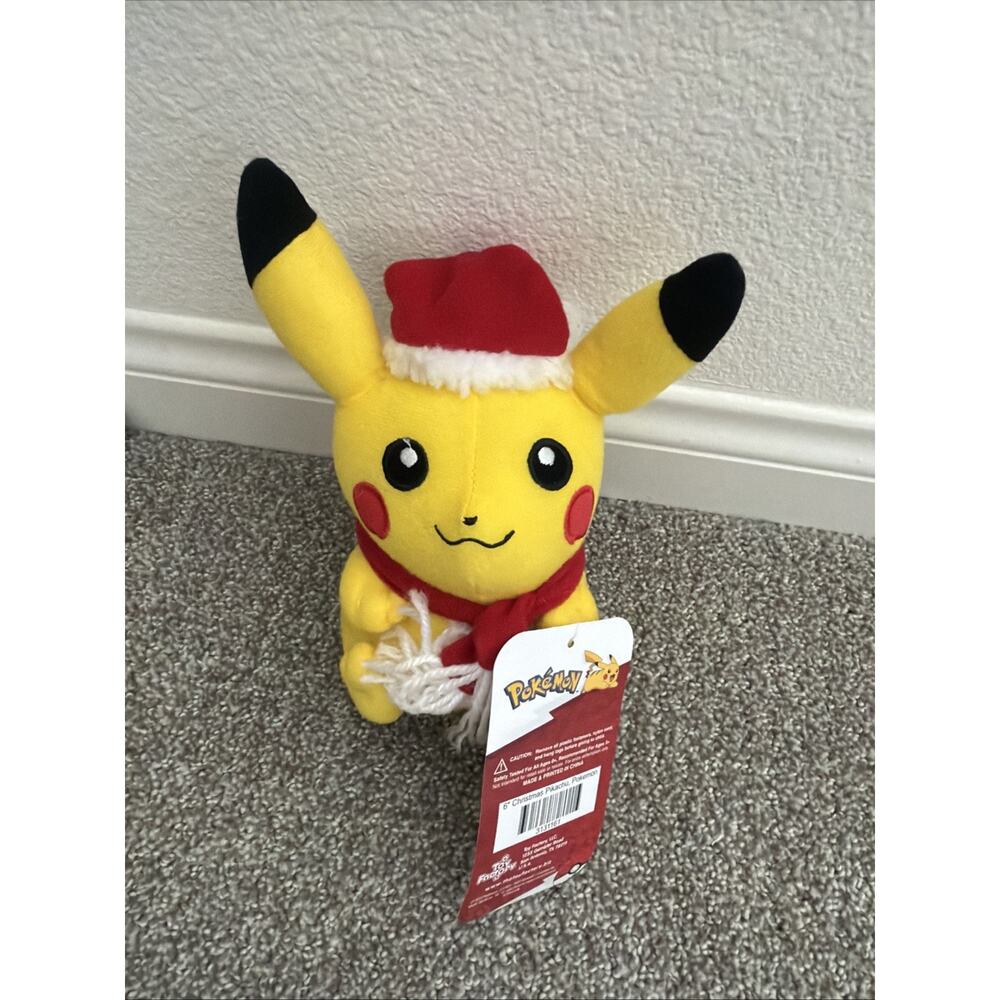 6" Pokemon Pikachu with Christmas Hat & Scarf Toy Factory 2022
